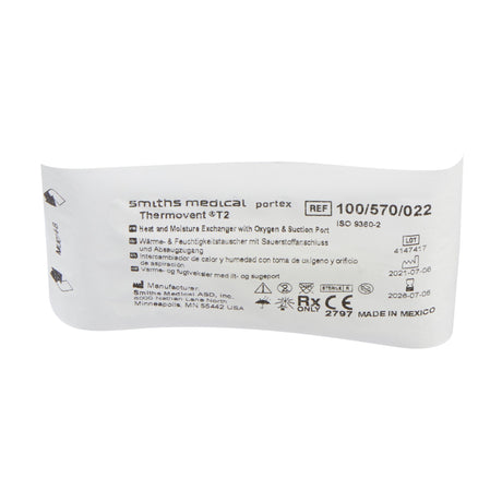 Heat and Moisture Exchanger-Trach Thermovent® T2 25 mg H₂O/L @ VT 500 mL 0.6 cm H₂O @ 30 LPM - BeHope