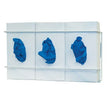 Glove Box Holder Horizontal or Vertical Mounted 3-Box Capacity White 3.75 X 8.16 X 16.32 Inch Coated Wire - BeHope