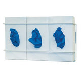 Glove Box Holder Horizontal or Vertical Mounted 3-Box Capacity White 3.75 X 8.16 X 16.32 Inch Coated Wire - BeHope