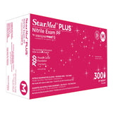 Exam Glove StarMed® Plus™ Medium NonSterile Nitrile Standard Cuff Length Textured Fingertips Blue Chemo Tested / Fentanyl Tested - BeHope
