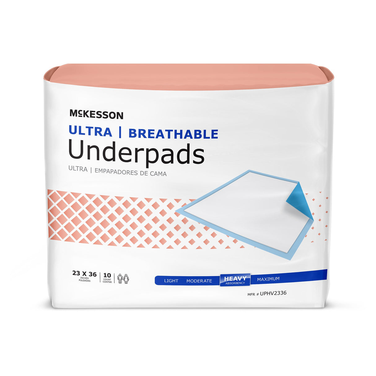 Disposable Underpad McKesson Ultra Breathable Low Air Loss 23 X 36 Inch Fluff / Polymer Heavy Absorbency - BeHope