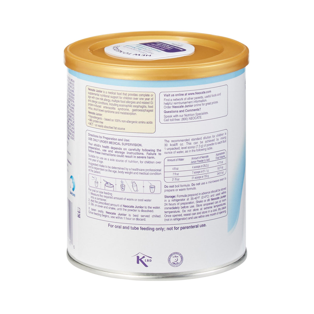 Pediatric Oral Supplement Neocate® Junior Powder for Food Allergies - BeHope