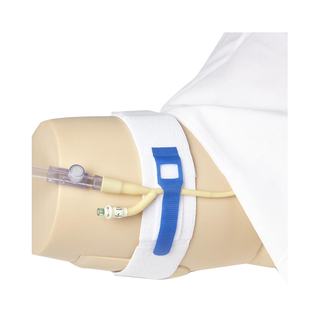 Catheter Strap Medline 2 X 22 Inch, 29 Inch Circumference, Hook And Loop Closure, Elastic