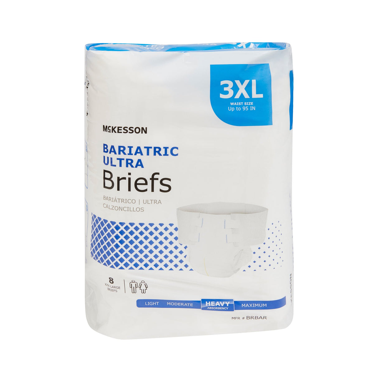 Incontinence Brief McKesson Ultra Bariatric Adult 3X-Large Unisex Disposable Heavy Absorbency - BeHope