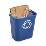 Recycling Container Deskside 28-1/8 Quart / 7 gal. Blue Plastic Rectangular - BeHope