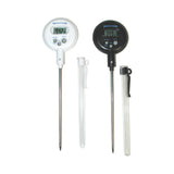 Digital Laboratory Thermometer Marathon Fahrenheit / Celsius 14° to 392°F (-10° to +200°C) Stainless Steel Probe Free-standing Battery Operated - BeHope