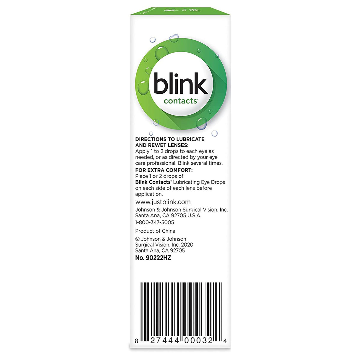 Contact Lens Solution Blink Contacts 0.34 oz. Solution - BeHope