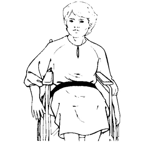 Wheelchair Safety Belt Econo-Belt One Size Fits Most Strap Fastening with Buckle Attaches with Slider Buckles