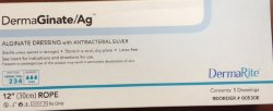 Silver Alginate Dressing DermaGinate/ Agâ„¢ 12 Inch Length Rope Sterile - BeHope