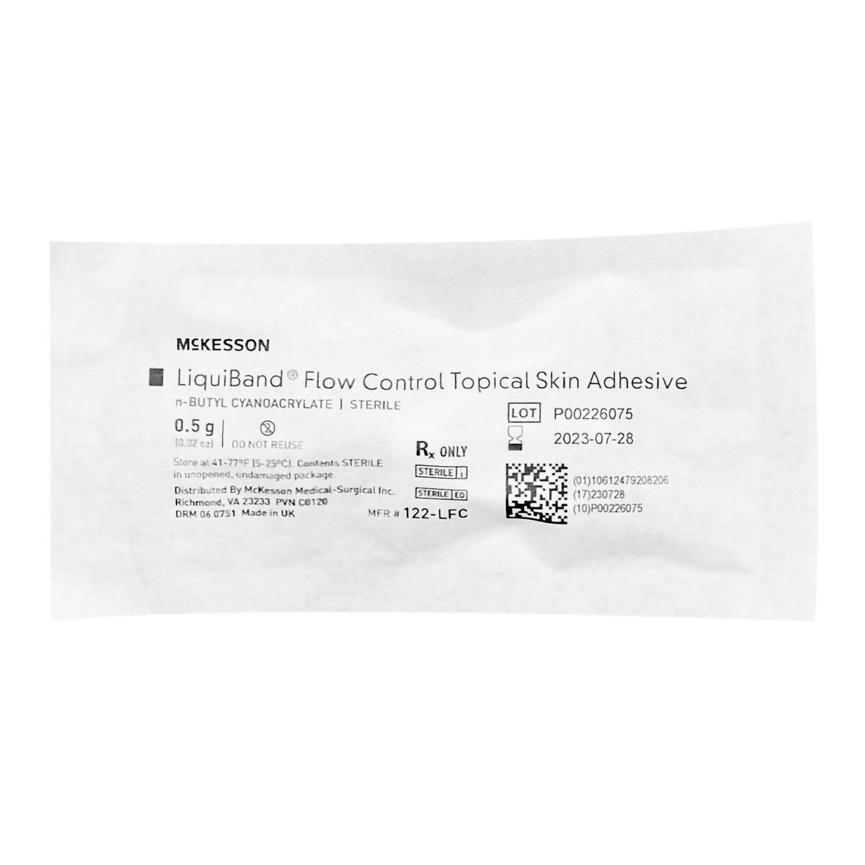 Skin Adhesive McKesson LiquiBand® Flow Control 0.5 mL Liquid Precision Applicator Tip n-Butyl Cyanoacrylate - BeHope