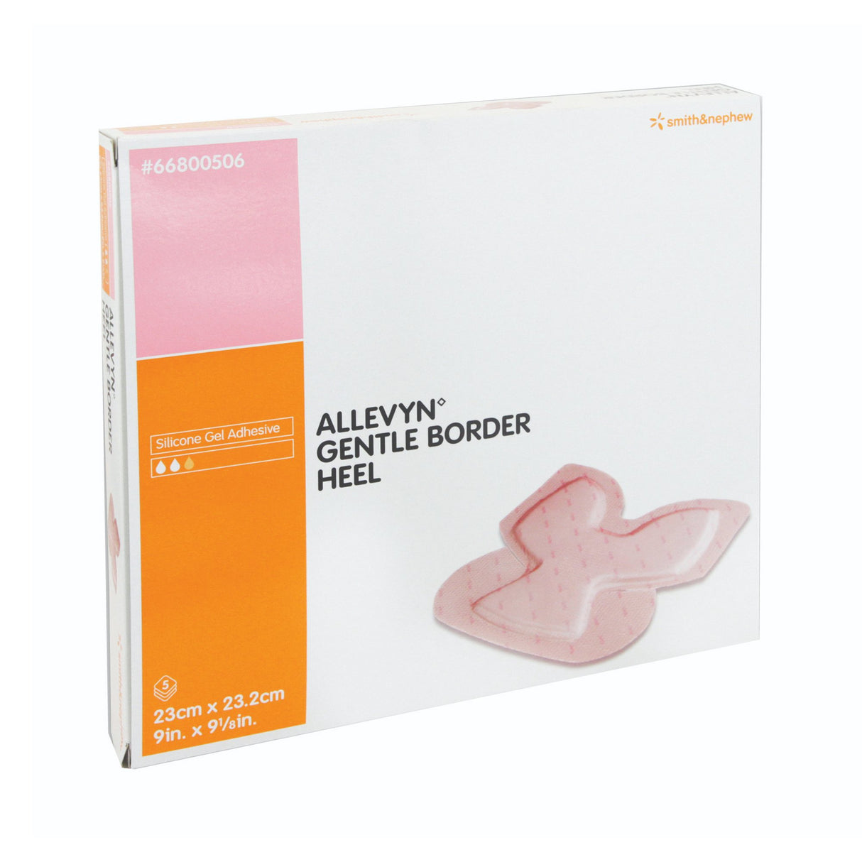 Foam Dressing Allevyn Gentle Border Heel 9 X 9-1/8 Inch With Border Film Backing Silicone Gel Adhesive Heel Sterile - BeHope