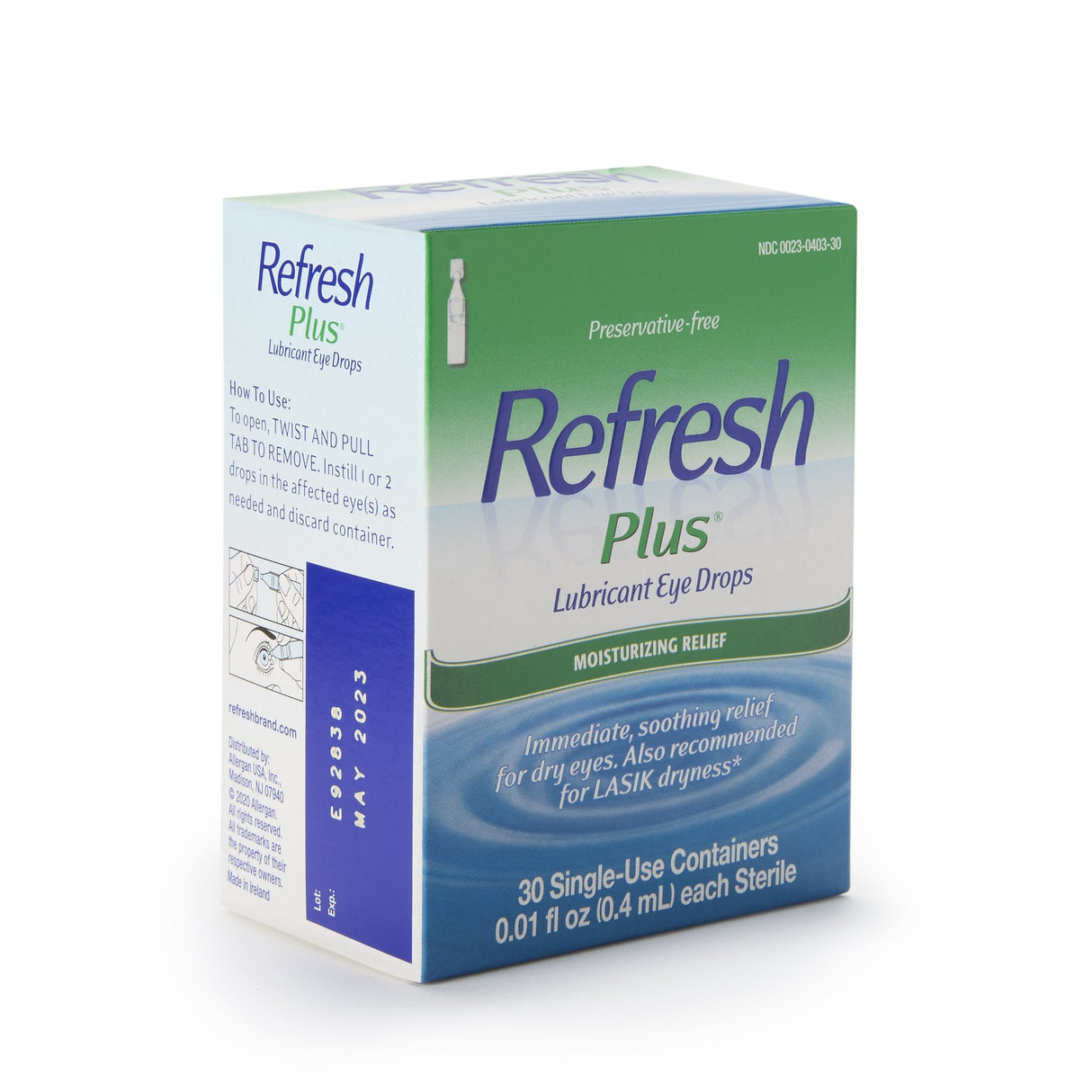 Eye Lubricant Refresh Plus® 0.01 oz. Eye Drops - BeHope