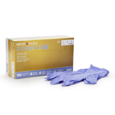 Exam Glove Supreno® SE Large NonSterile Nitrile Standard Cuff Length Textured Fingertips Blue Not Rated - BeHope