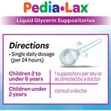 Laxative Pedia-Lax® Suppository 6 per Box 2.8 Gram Strength Glycerin - BeHope