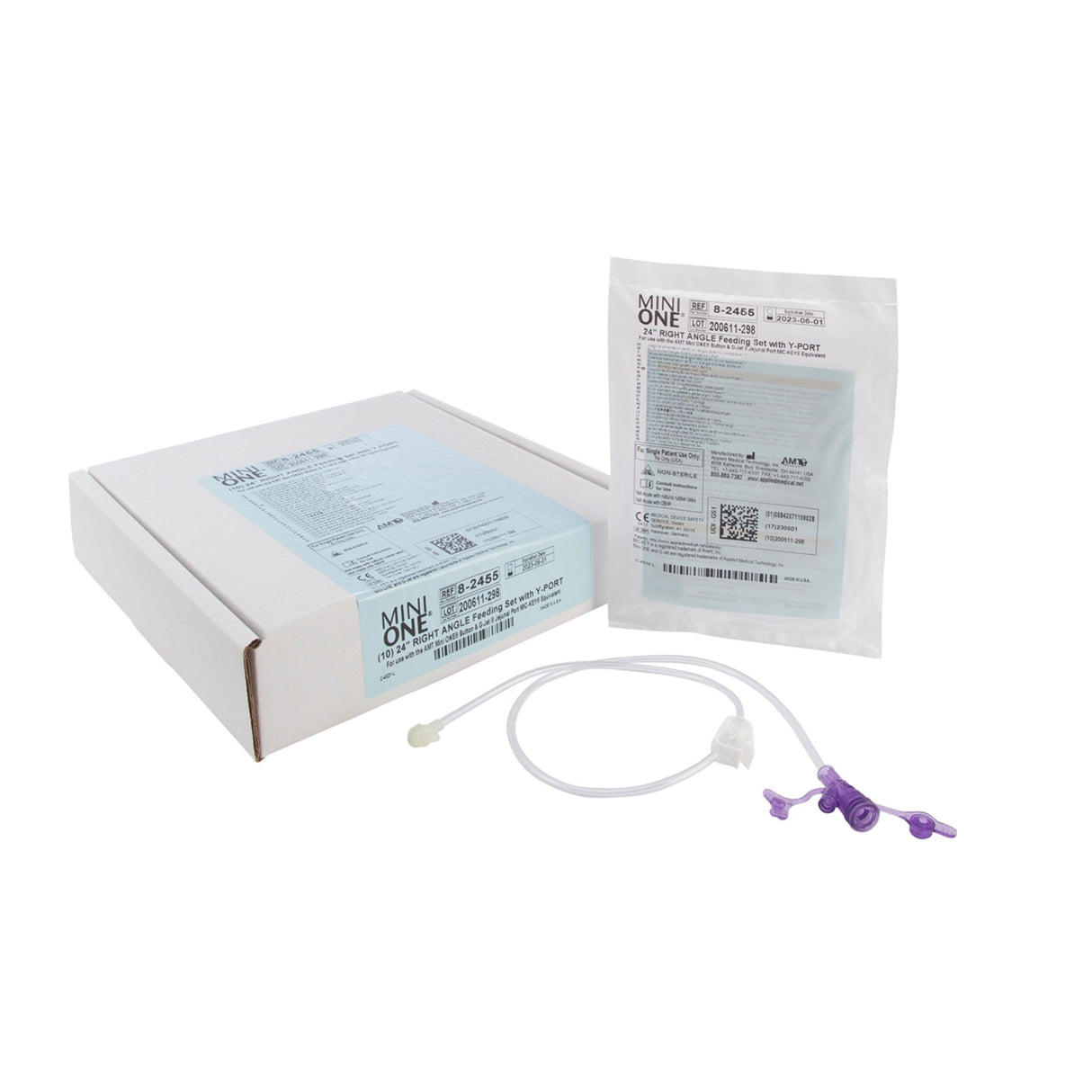 Mini One® Right Angle Enteral Feeding Connector with Y-port Adapter - BeHope