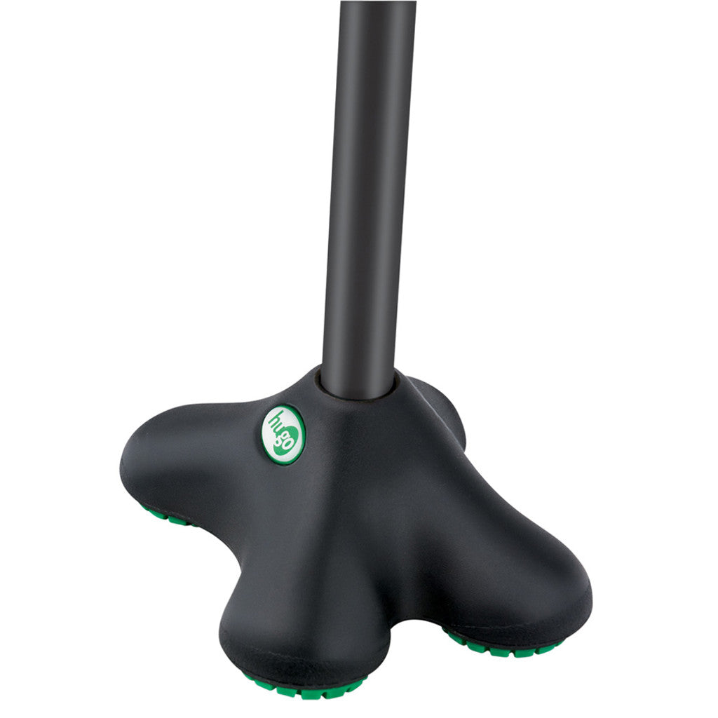 Hugo Ergonomic Offset Handle Cane With Quadpod Cane Tip - BeHope