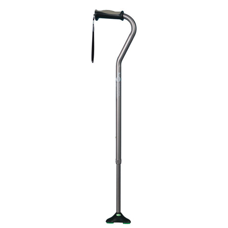 Hugo Ergonomic Offset Handle Cane With Quadpod Cane Tip - BeHope