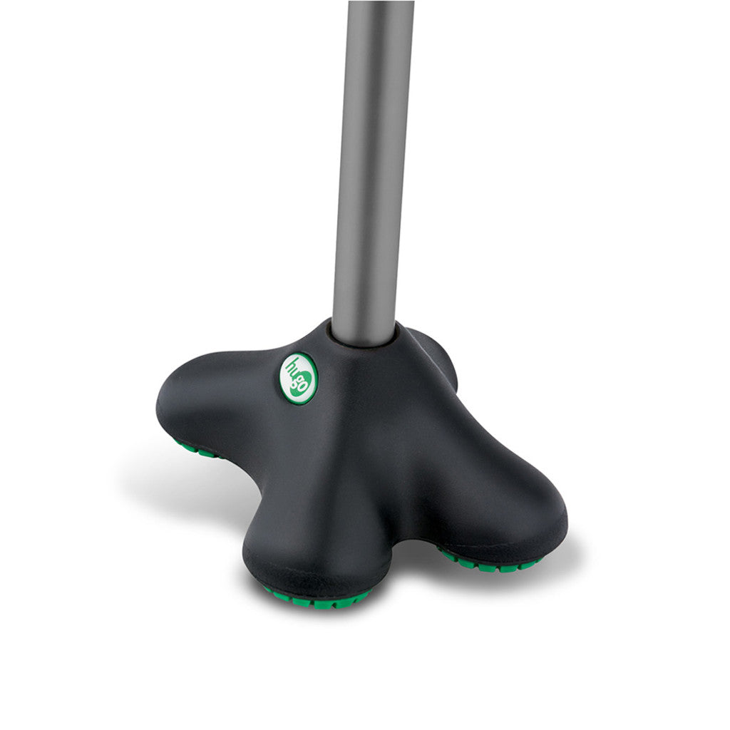 Hugo Ergonomic Offset Handle Cane With Quadpod Cane Tip - BeHope
