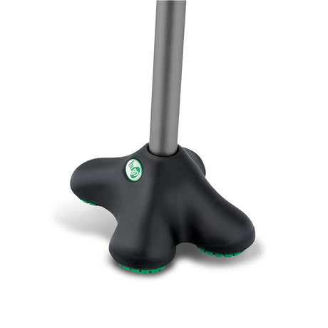 Hugo Ergonomic Offset Handle Cane With Quadpod Cane Tip - BeHope