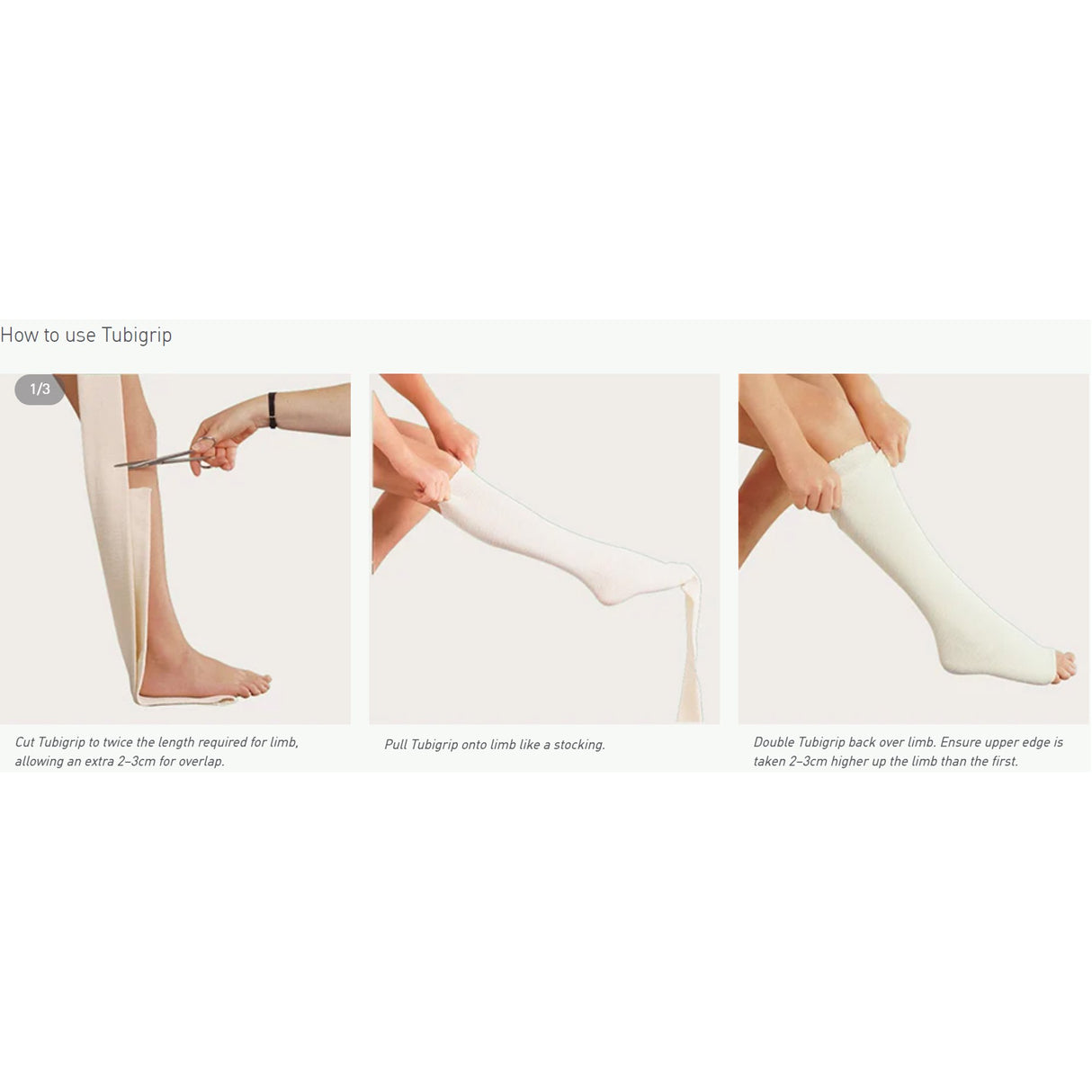 Elastic Tubular Support Bandage Tubigrip® 2-3/4 Inch X 1 Yard Medium Arm / Small Ankle Pull On Natural NonSterile Size C Standard Compression - BeHope