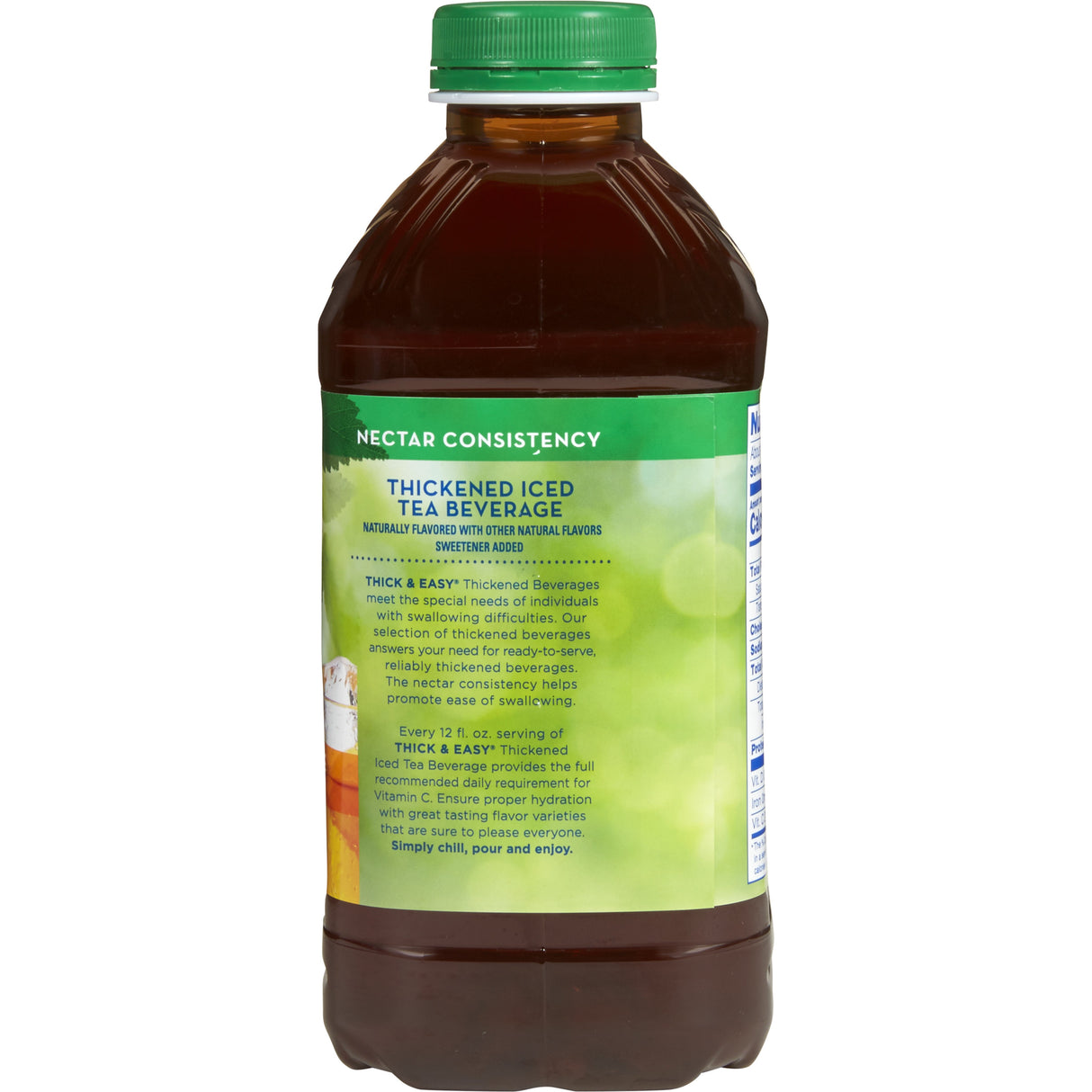 Thickened Beverage Thick & Easy® 46 oz. Bottle Iced Tea Flavor Liquid IDDSI Level 2 Mildly Thick - BeHope