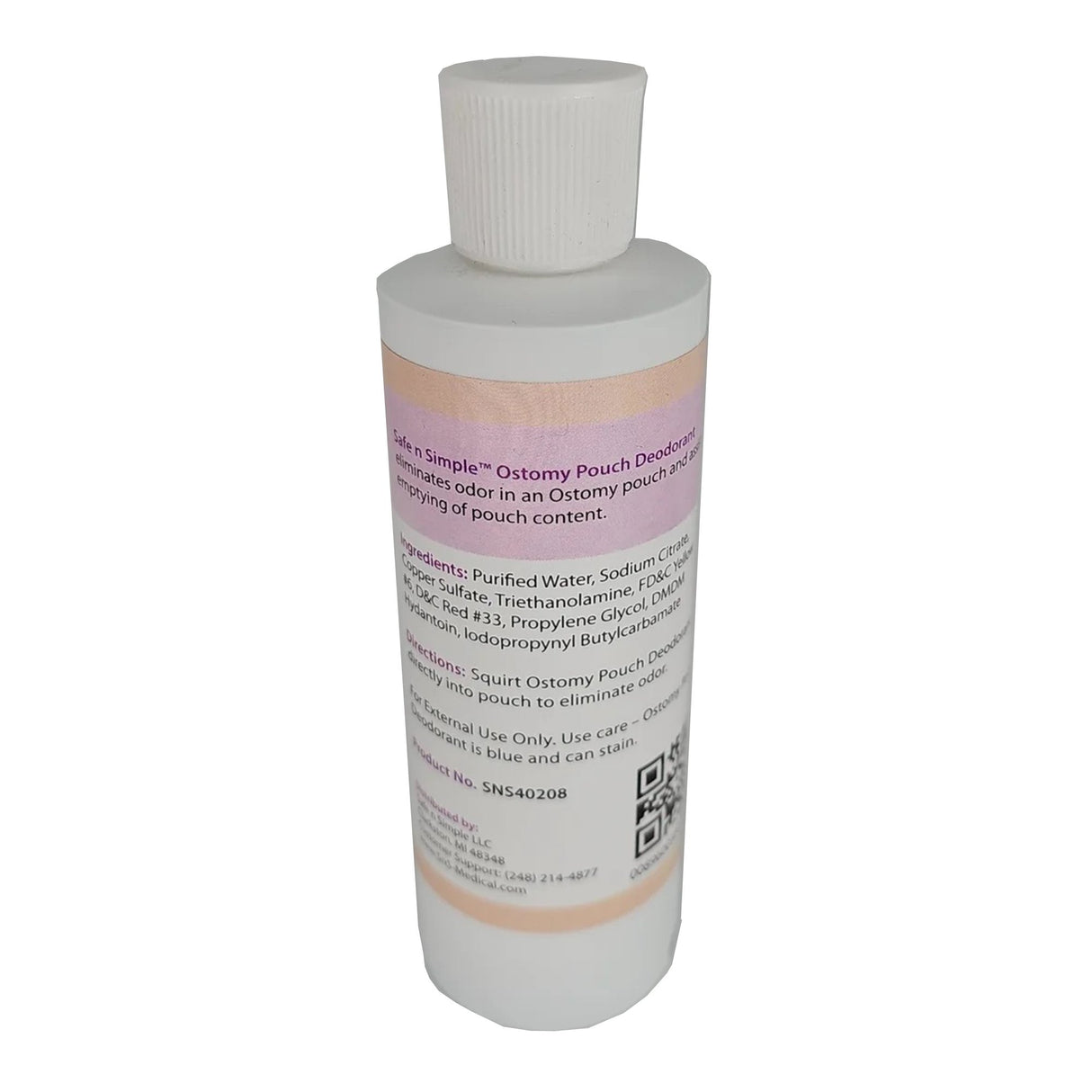 Ostomy Appliance Deodorant Safe n Simple™ 8 oz. Bottle - BeHope