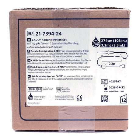 Iv Pump Set Cadd® Pump Without Ports 0.2 Micron Air Eliminating Filter - BeHope