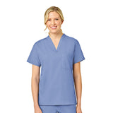 Scrub Shirt Fashionblend® 3X-Large Ceil Blue 2 Pockets Short Set-In Sleeve Unisex - BeHope