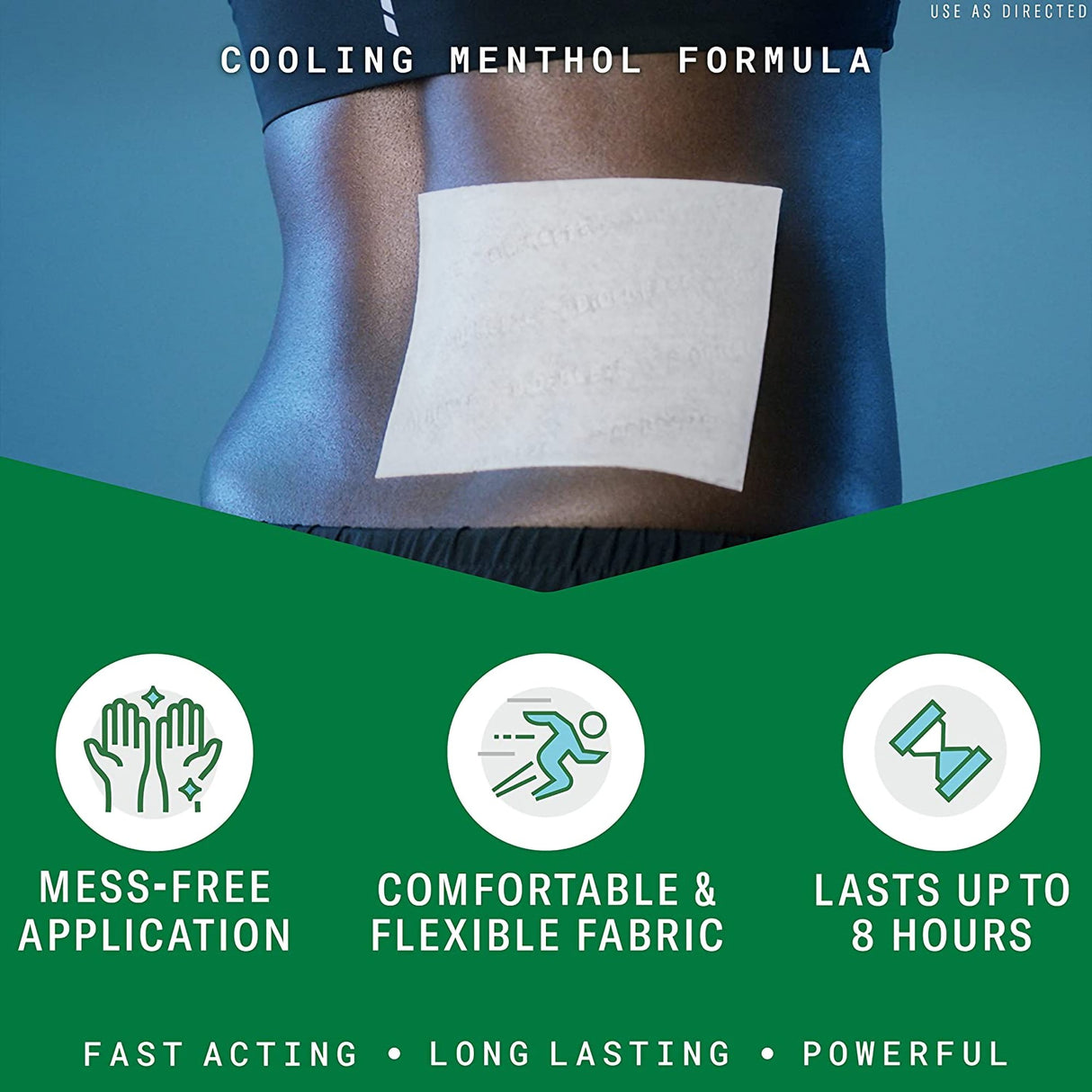 Topical Pain Relief Biofreeze® 5% Strength Menthol Patch 5 per Box - BeHope