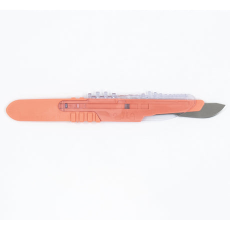 Safety Scalpel No. 22 Polymer Coated Stainless Steel / Plastic Classic Grip Handle NonSterile Disposable - BeHope