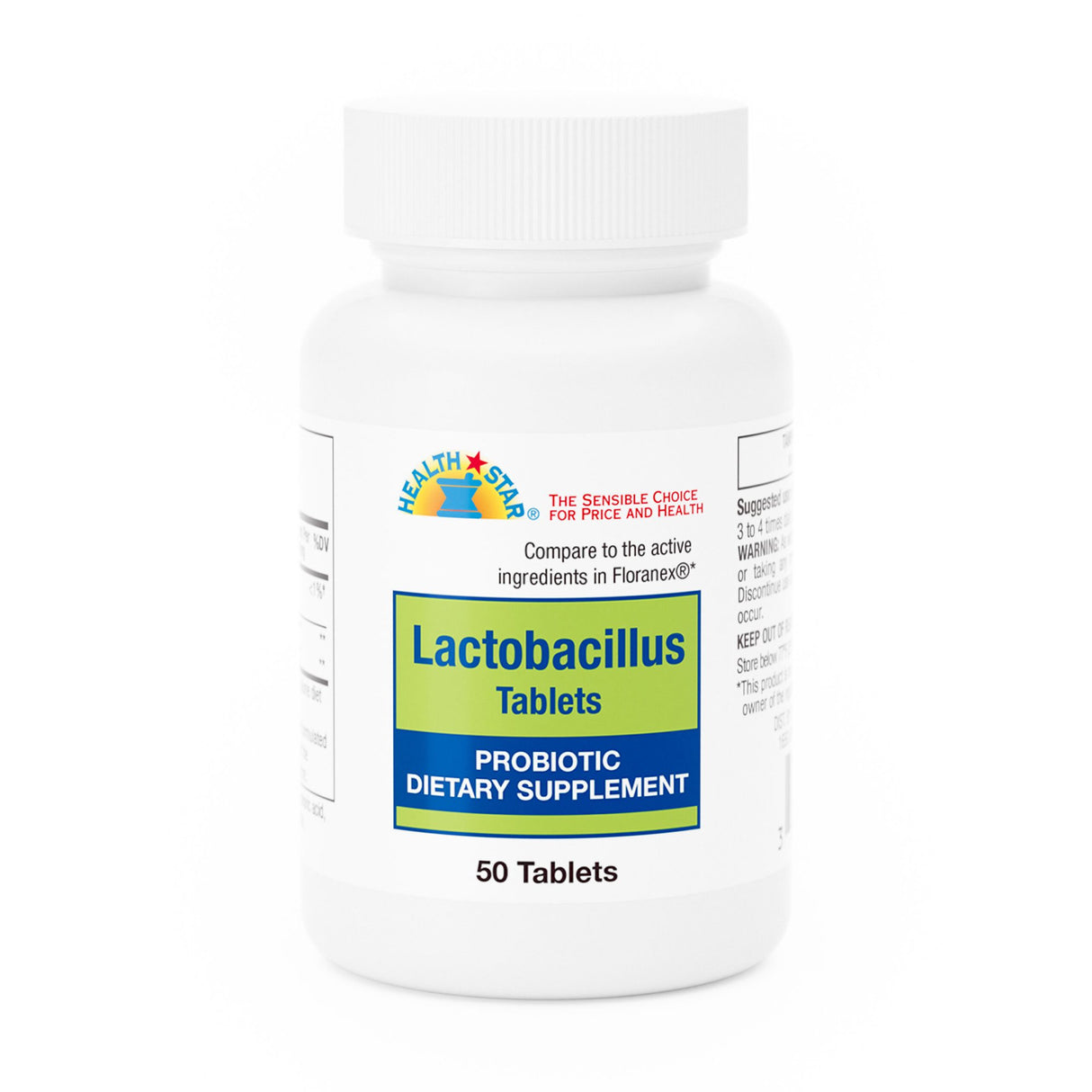 Probiotic Dietary Supplement HEALTHSTAR® 50 per Bottle Tablet - BeHope