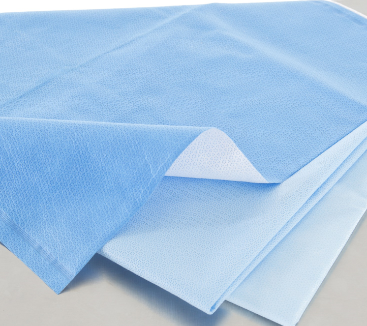 QUICK CHECK* H100 Sterilization Wrap White / Blue 15 X 15 Inch Dual Layer SMS Polypropylene Steam / EO Gas / Hydrogen Peroxide - BeHope
