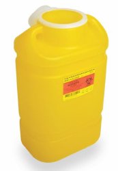 Chemotherapy Waste Container BD™ Yellow Base 12 H X 10-1/2 W X 7-1/2 D Inch Vertical Entry 3 Gallon - BeHope
