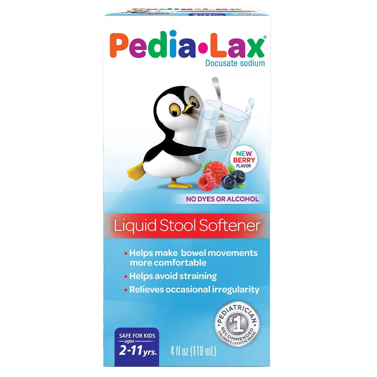 Stool Softener Pedia-Lax® Fruit Punch Flavor Liquid 4 oz. 50 mg / 15 mL Strength Docusate Sodium - BeHope