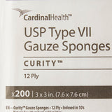 Gauze Sponge Curity™ 3 X 3 Inch 12-Ply NonSterile 200 per Pack - BeHope