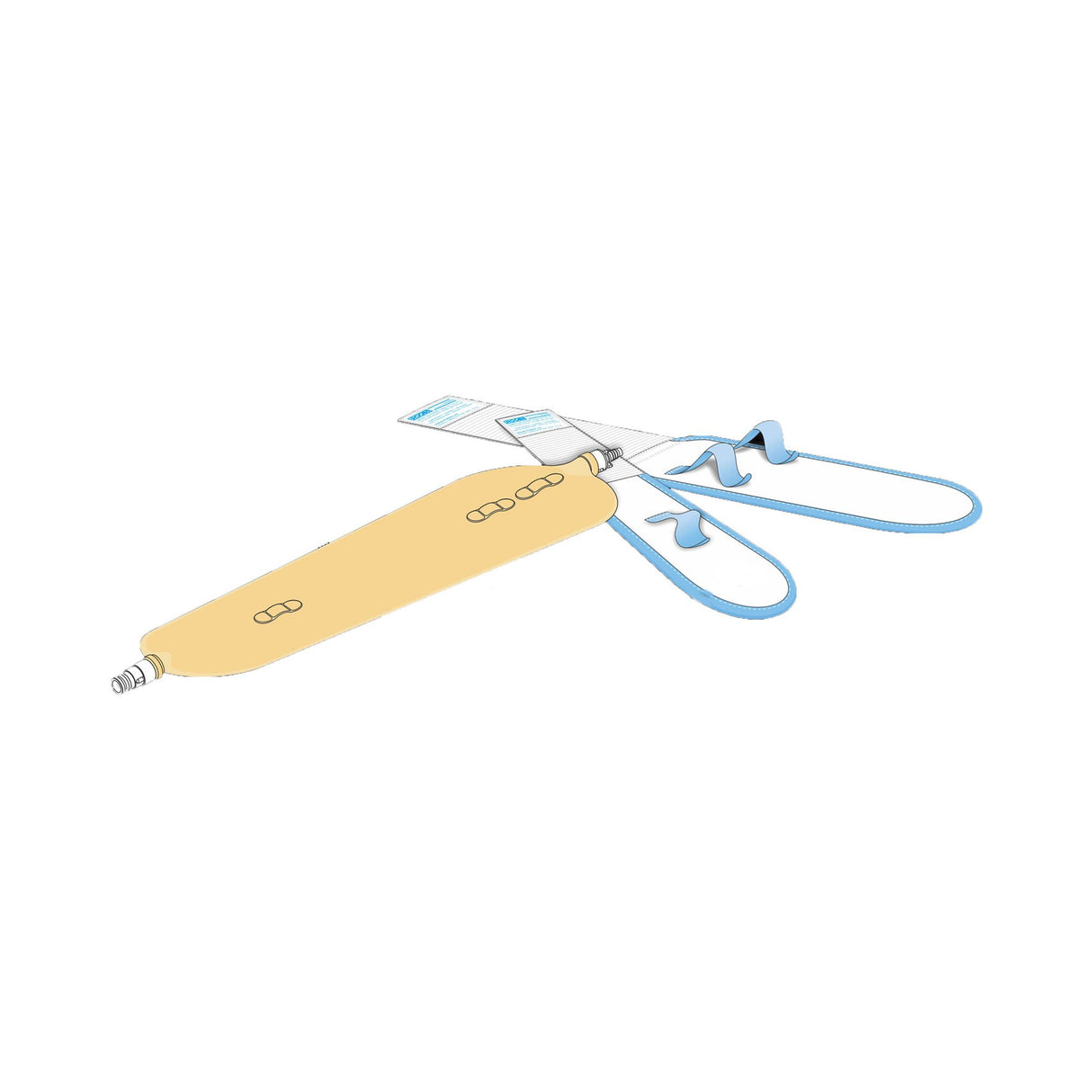 Urinary Leg Bag Urocare® Short-Wide Anti-Reflux Valve NonSterile 769 mL Latex - BeHope