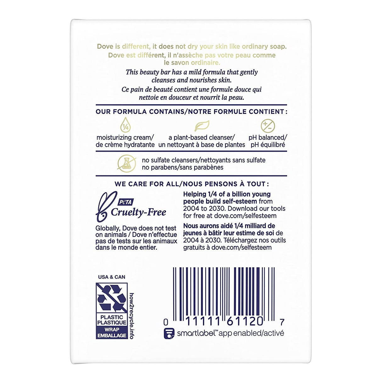 Soap Dove® Sensitive Skin Bar 4.25 oz. Individually Wrapped Unscented - BeHope