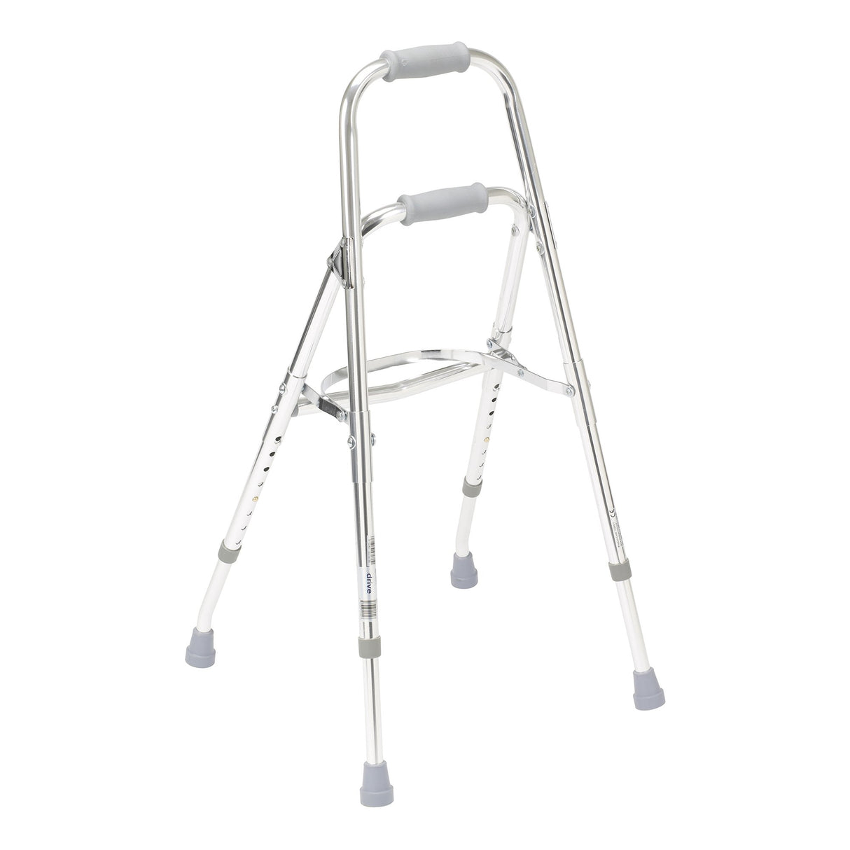 Side Step Folding Walker Adjustable Height drive™ Hemi Aluminum Frame 300 lbs. Weight Capacity 29-1/2 to 37 Inch Height - BeHope