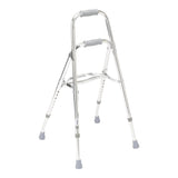 Side Step Folding Walker Adjustable Height drive™ Hemi Aluminum Frame 300 lbs. Weight Capacity 29-1/2 to 37 Inch Height - BeHope