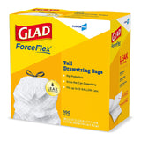 Trash Bag CloroxPro® Glad® ForceFlex Tall Kitchen 13 gal. 0.95 mil 24 X 28 Inch Gray Tall Kitchen Flat Pack - BeHope
