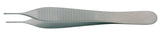 Tissue Forceps BR Surgical Adson 4-3/4 Inch Length OR / Surgical Grade German Stainless Steel / Tungsten Carbide NonSterile NonLocking Thumb Handle Straight Micro, 1 X 2 Teeth - BeHope