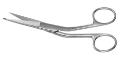 Bandage Scissors Padgett® Pantzer 5-1/2 Inch Length OR / Surgical Grade German Stainless Steel NonSterile Finger Ring Handle Side Curved Sharp Tip / Blunt Tip - BeHope