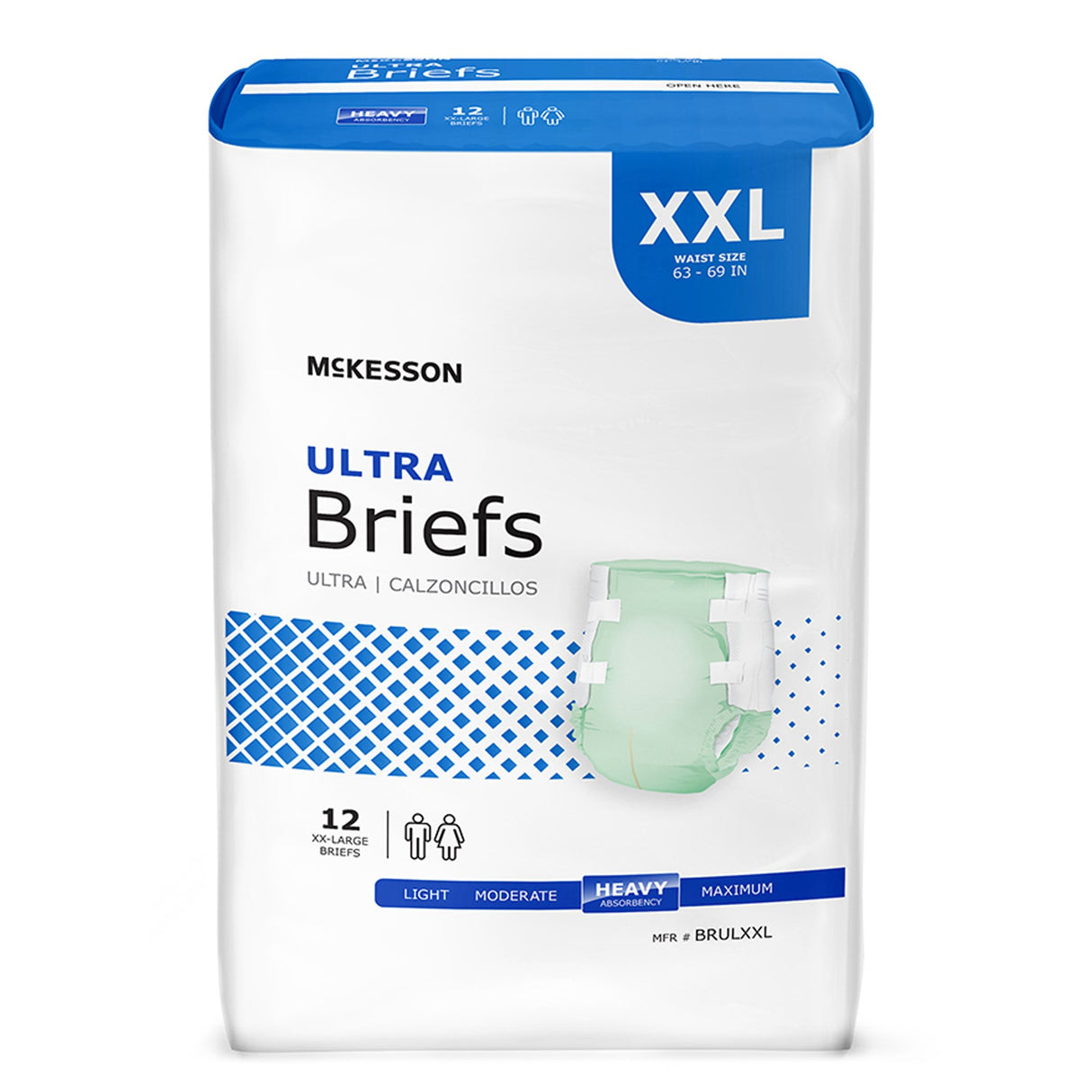 Incontinence Brief Mckesson Ultra Adult Unisex Disposable Heavy Absorbency - BeHope