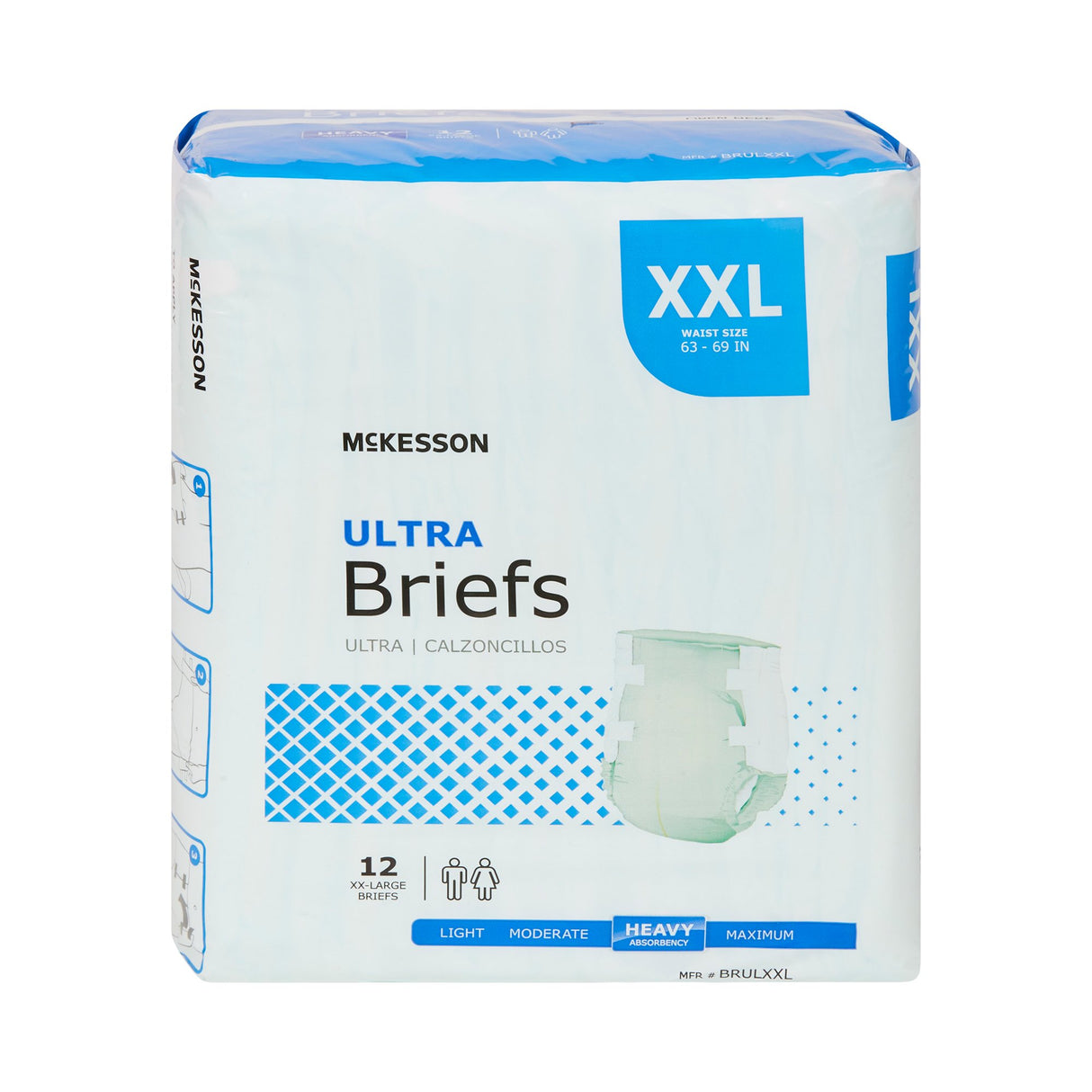 Incontinence Brief Mckesson Ultra Adult Unisex Disposable Heavy Absorbency - BeHope