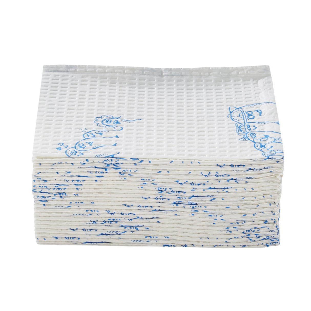 Procedure Towel McKesson 13 W X 18 L Inch White / Blue Cartoon Toes NonSterile - BeHope