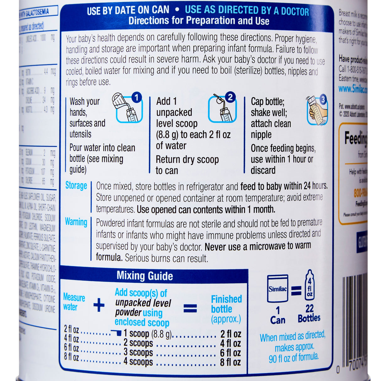 Infant Formula Similac Sensitive® Nutritionally Complete Iron Lactose Sensitivity - BeHope