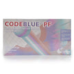 Exam Glove CODEBLUE® PF Large NonSterile Latex Extended Cuff Length Fully Textured Blue Not Rated - BeHope