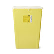 Chemotherapy Waste Container McKesson Prevent® Yellow Base 24-3/5 H X 17-3/10 W X 13 L Inch Vertical Entry 18 Gallon - BeHope