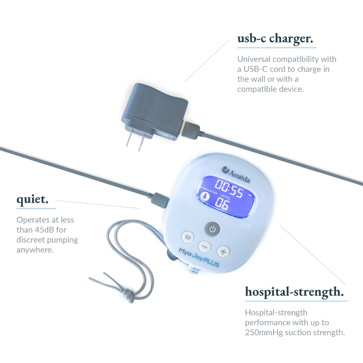 Double Electric Breast Pump Kit Ameda® Mya™ Joy Plus - BeHope
