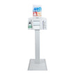 Hygiene Dispensing Station McKesson Floor Stand Quartz Beige 18 W X 59.10 H X 18 D Inch Aluminum / Cold Rolled Steel / PETG Plastic - BeHope